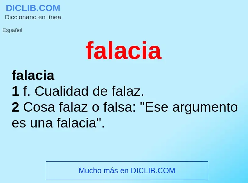 Wat is falacia - definition