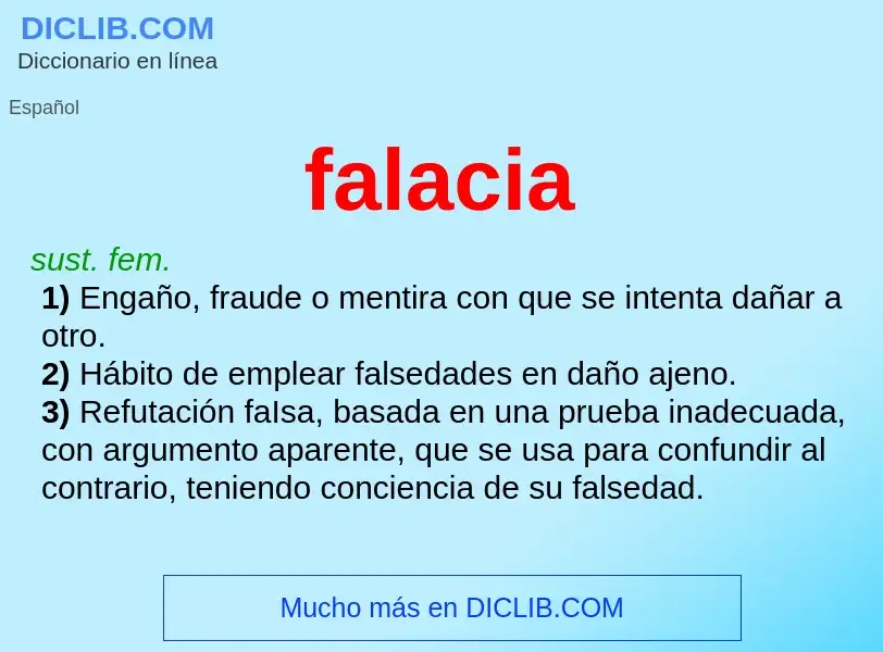 What is falacia - meaning and definition