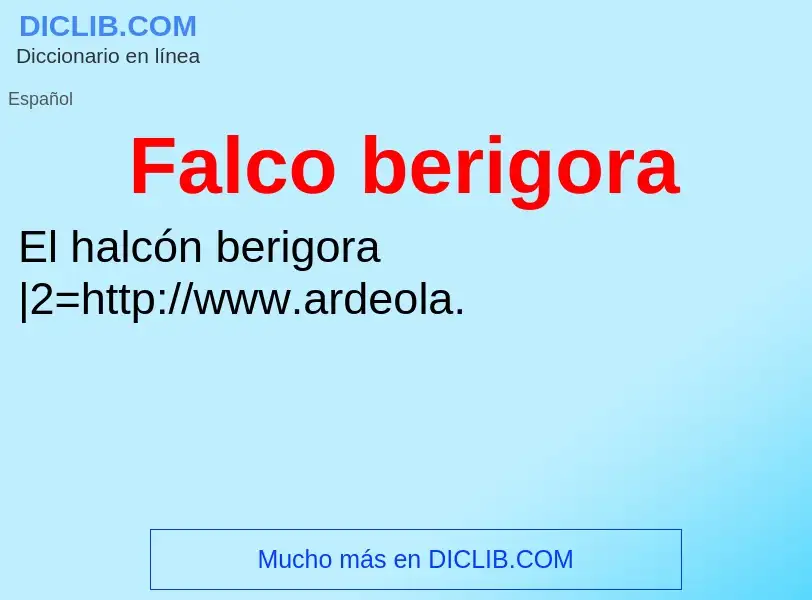 What is Falco berigora - meaning and definition