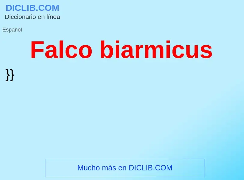 Что такое Falco biarmicus - определение