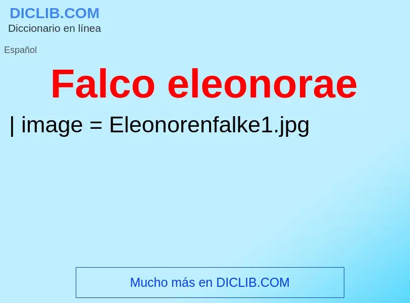 Τι είναι Falco eleonorae - ορισμός