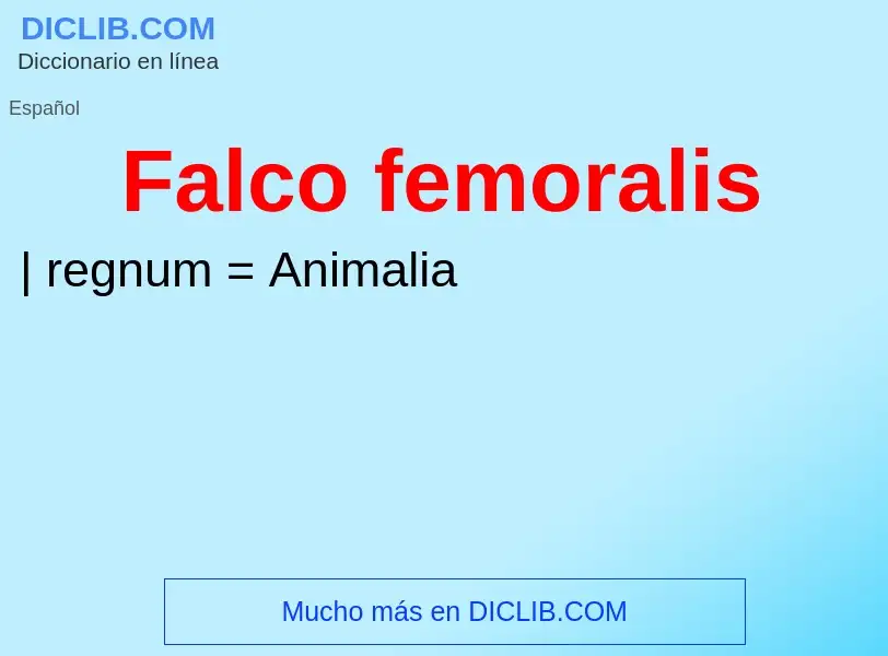 Τι είναι Falco femoralis - ορισμός