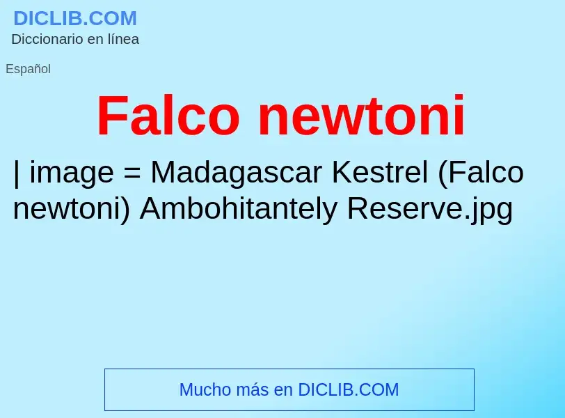 Что такое Falco newtoni - определение