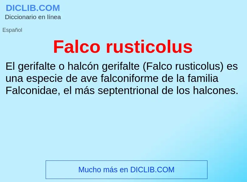 Was ist Falco rusticolus - Definition