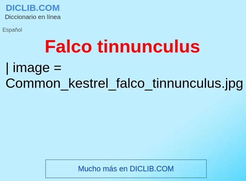 O que é Falco tinnunculus - definição, significado, conceito