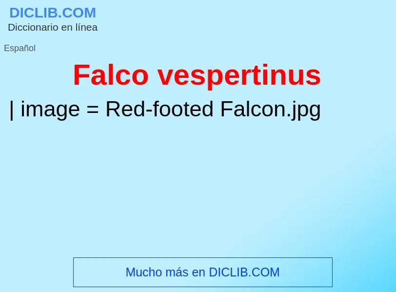 O que é Falco vespertinus - definição, significado, conceito