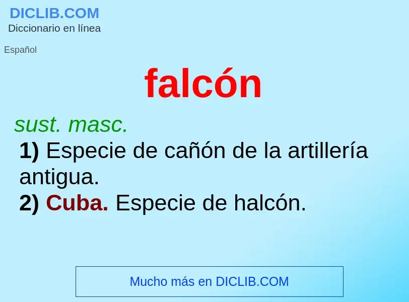 ¿Qué es falcón? - significado y definición