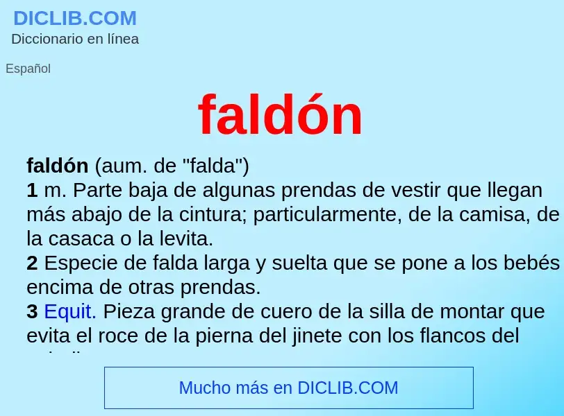 Wat is faldón - definition