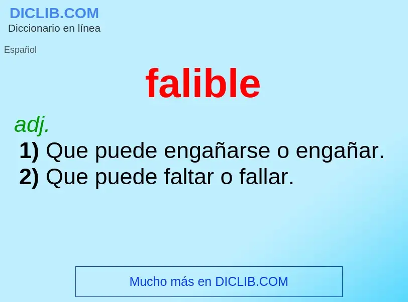 O que é falible - definição, significado, conceito