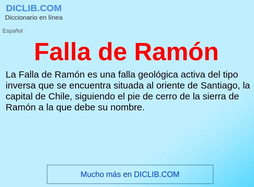 Что такое Falla de Ramón - определение