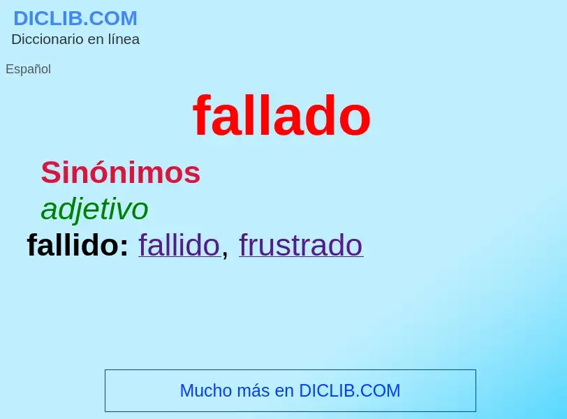 Was ist fallado - Definition