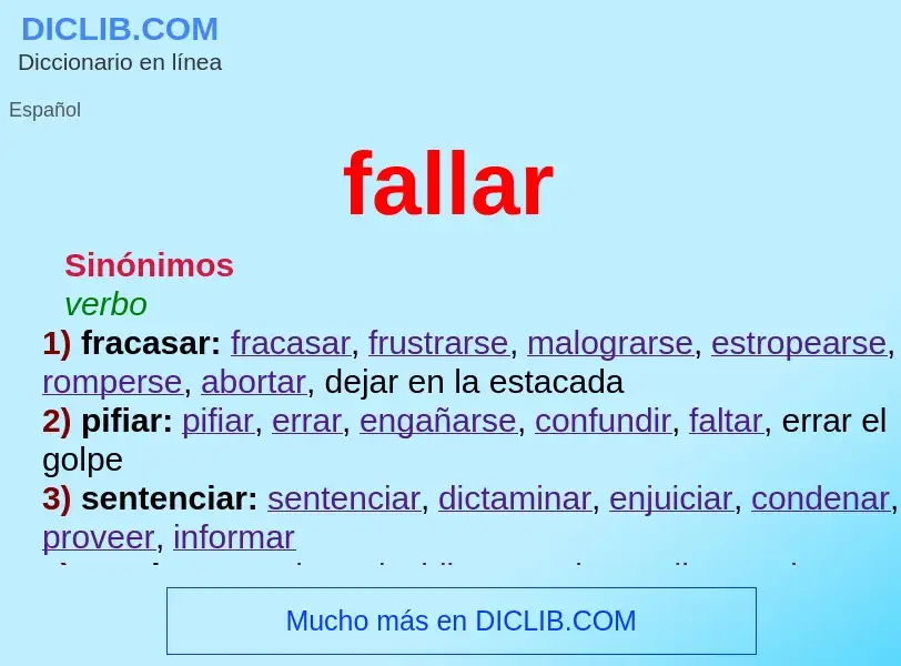 O que é fallar - definição, significado, conceito