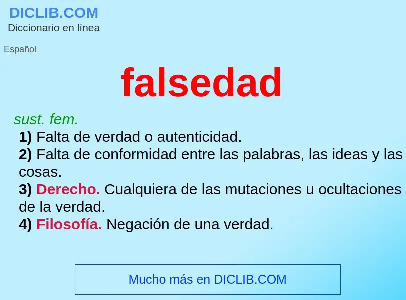 Что такое falsedad - определение