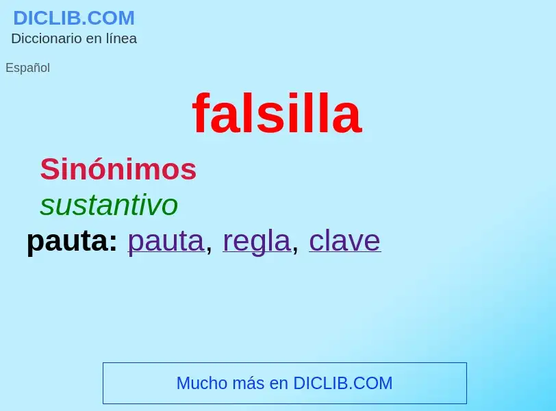 Was ist falsilla - Definition