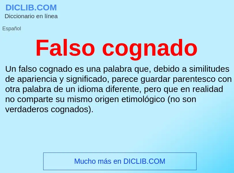 Что такое Falso cognado - определение