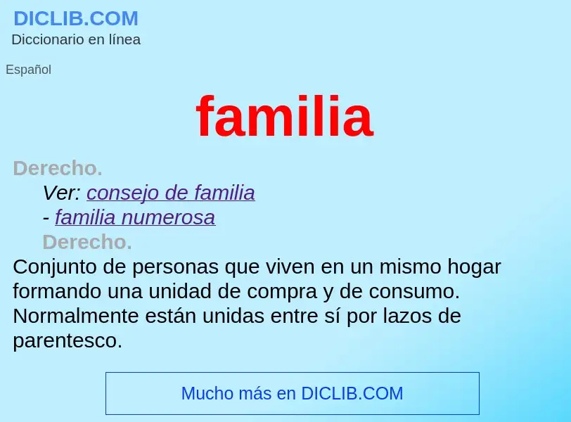 Wat is familia - definition