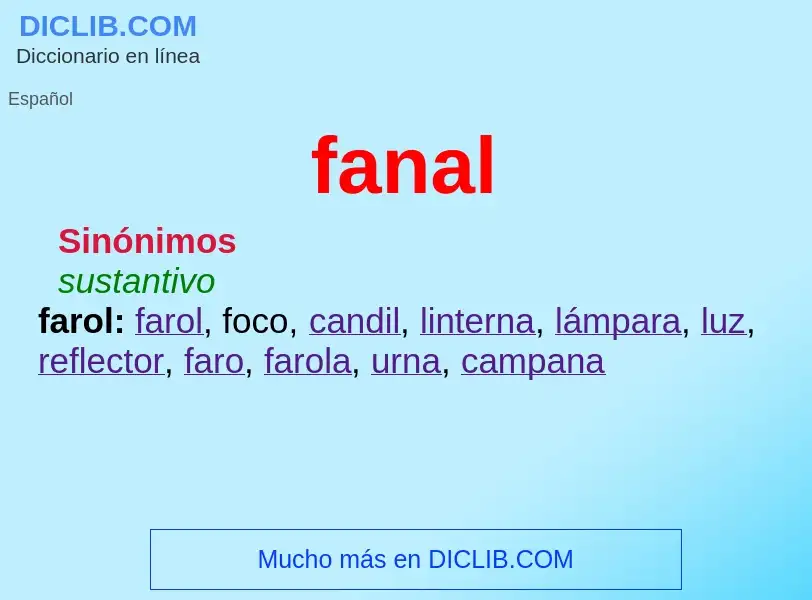 O que é fanal - definição, significado, conceito