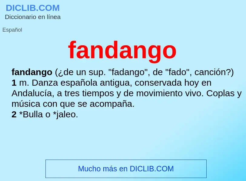 Wat is fandango - definition