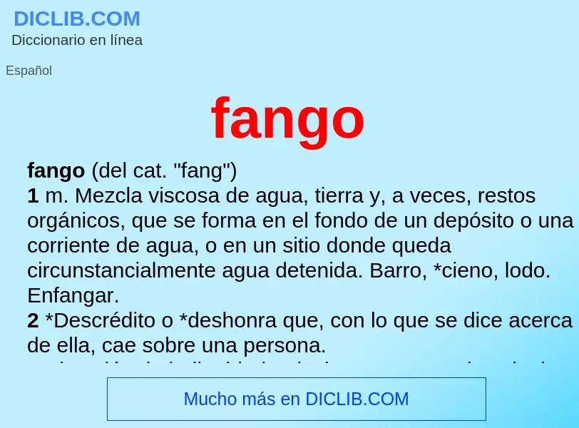 Wat is fango - definition