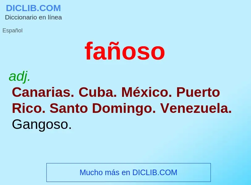 Wat is fañoso - definition