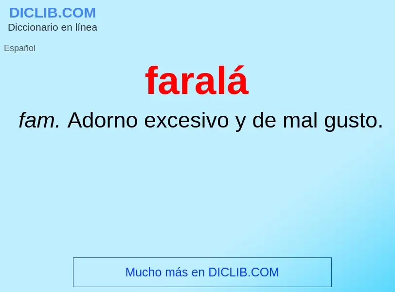 What is faralá - definition