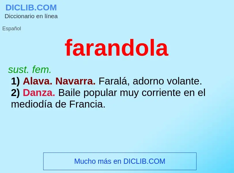 What is farandola - definition