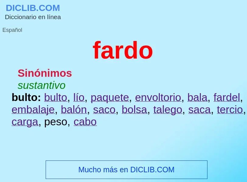 What is fardo - meaning and definition