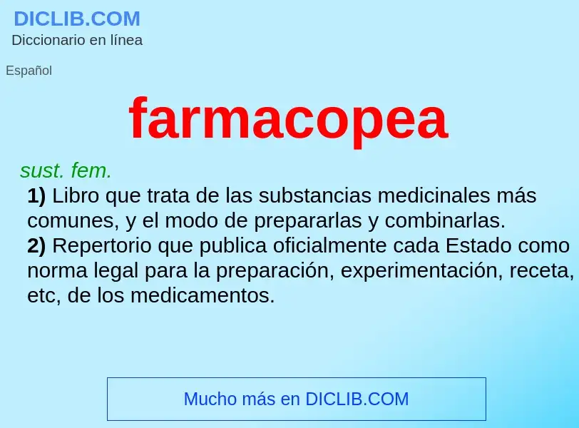 What is farmacopea - definition