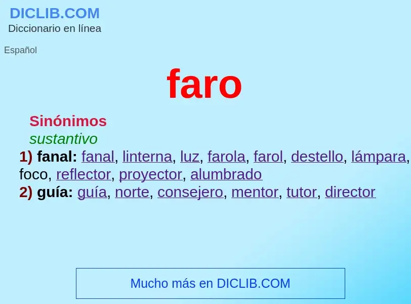 O que é faro - definição, significado, conceito