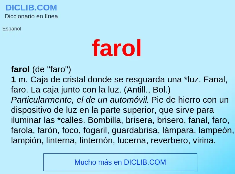 What is farol - meaning and definition