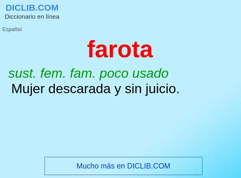 What is farota - meaning and definition