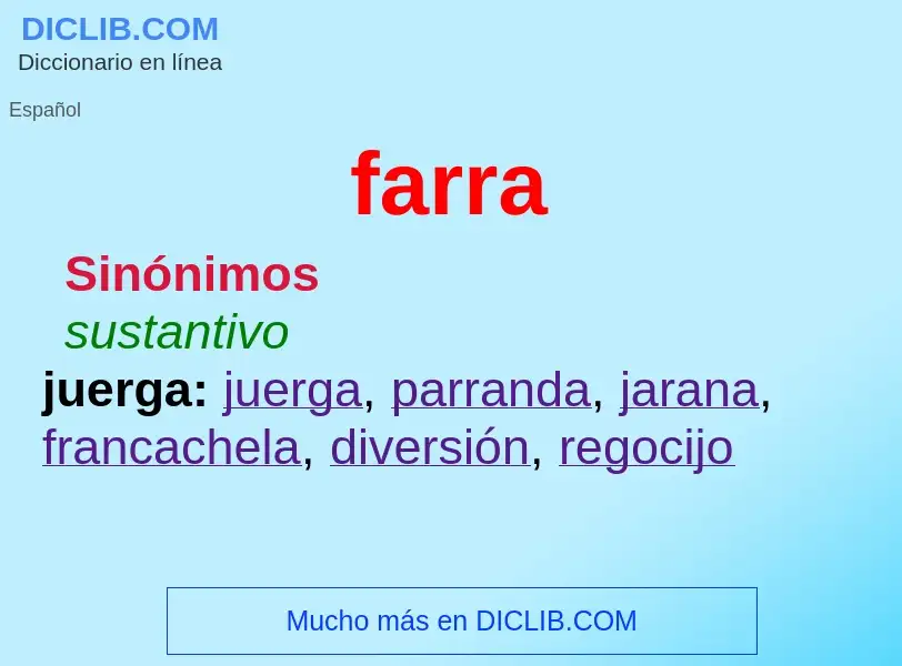 Wat is farra - definition