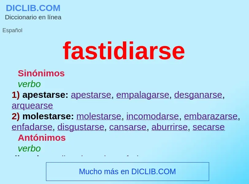 What is fastidiarse - definition