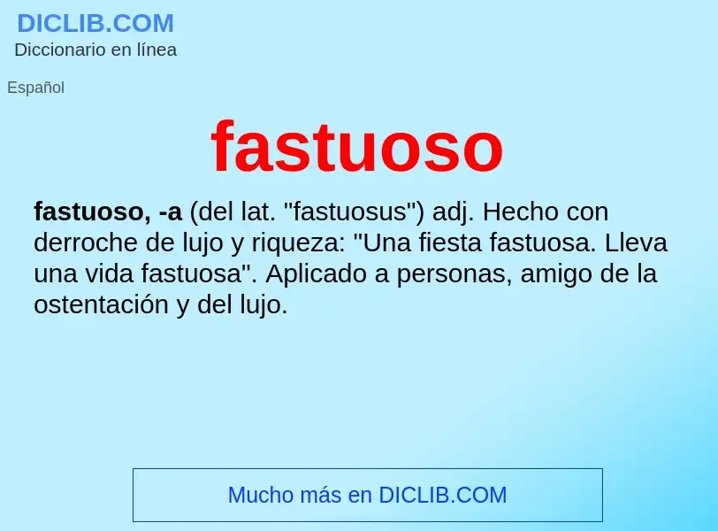 Wat is fastuoso - definition