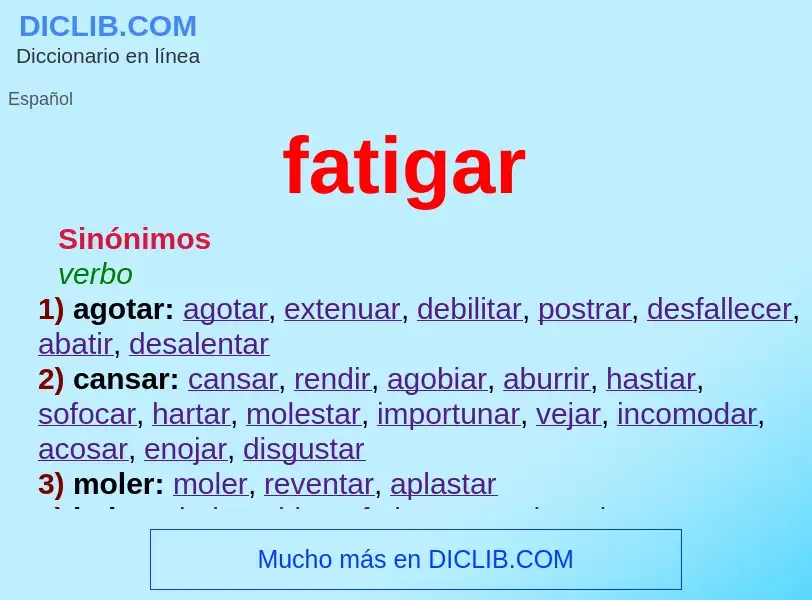 Wat is fatigar - definition