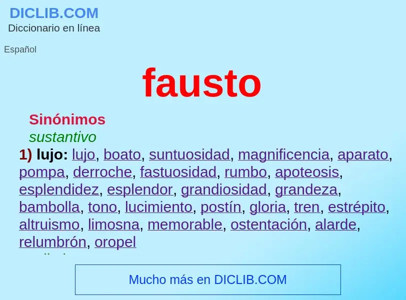 Was ist fausto - Definition