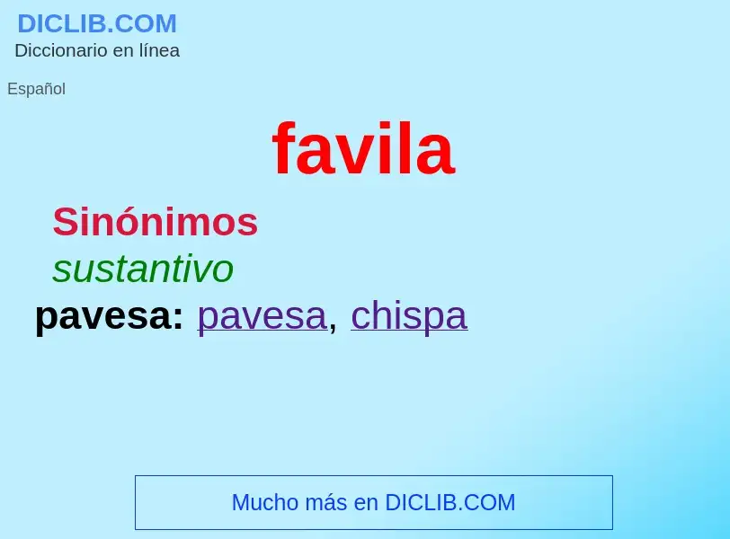 ¿Qué es favila? - significado y definición