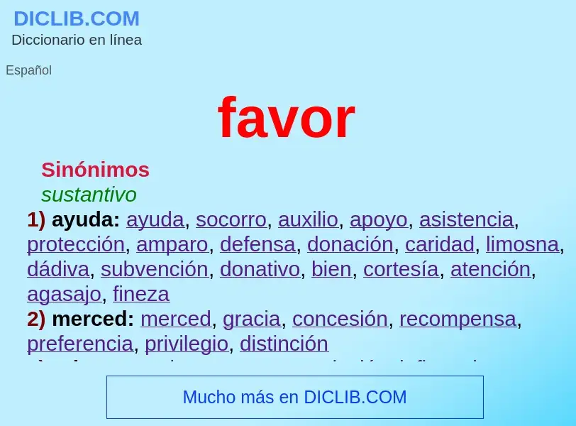 Was ist favor - Definition