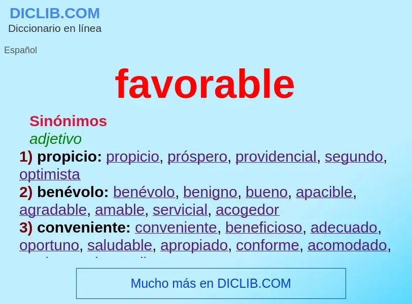 Wat is favorable - definition