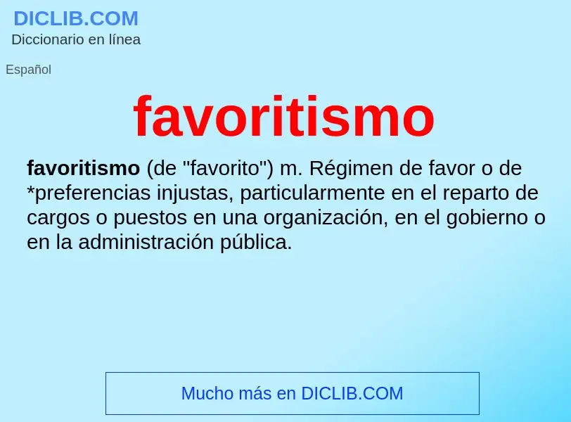 Wat is favoritismo - definition