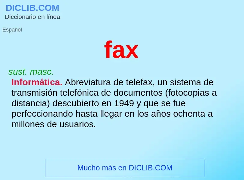 ¿Qué es fax? - significado y definición