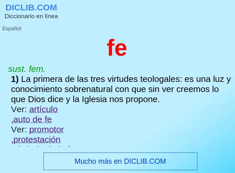 O que é fe - definição, significado, conceito