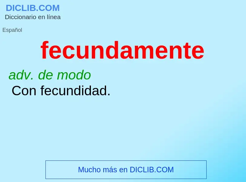 Wat is fecundamente - definition