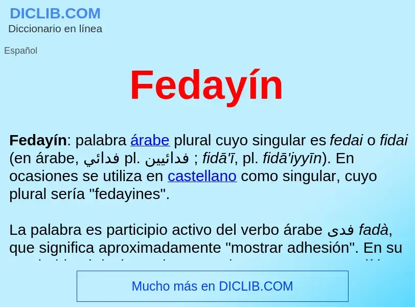 Что такое Fedayín  - определение