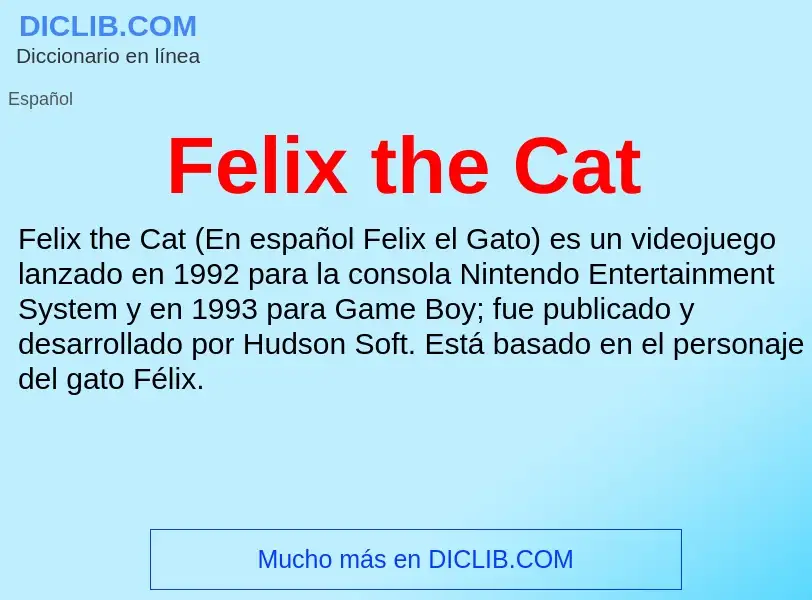 Was ist Felix the Cat - Definition