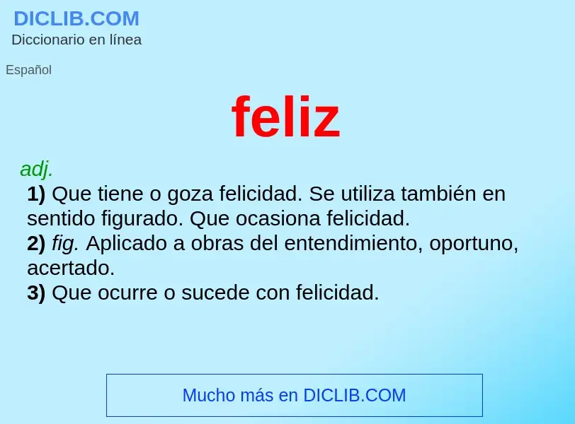 Wat is feliz - definition