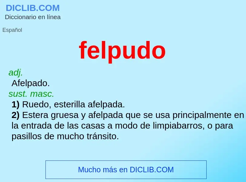 ¿Qué es felpudo? - significado y definición