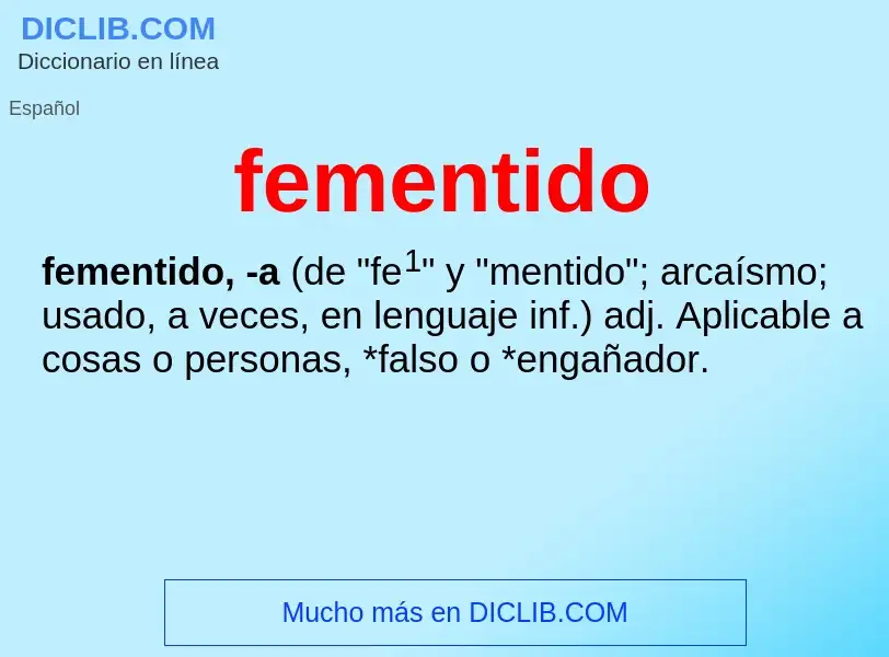 O que é fementido - definição, significado, conceito