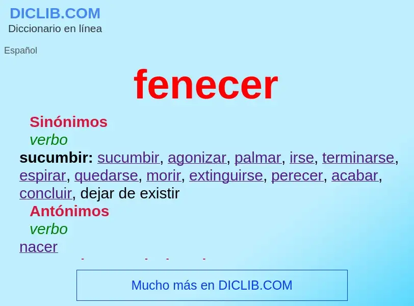 Wat is fenecer - definition