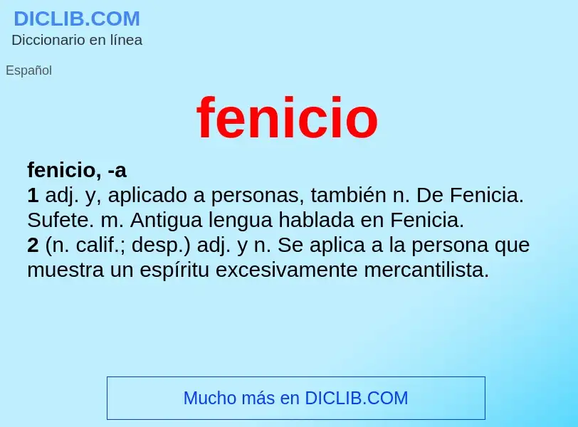 ¿Qué es fenicio? - significado y definición